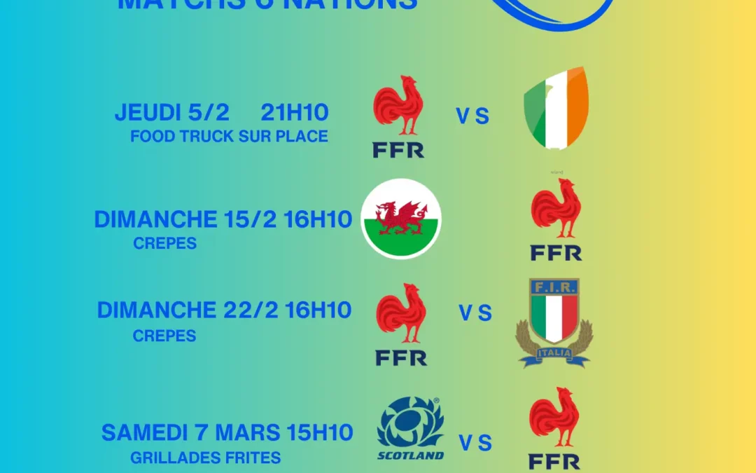 Diffusion des matchs des 6 nations à Nauera !