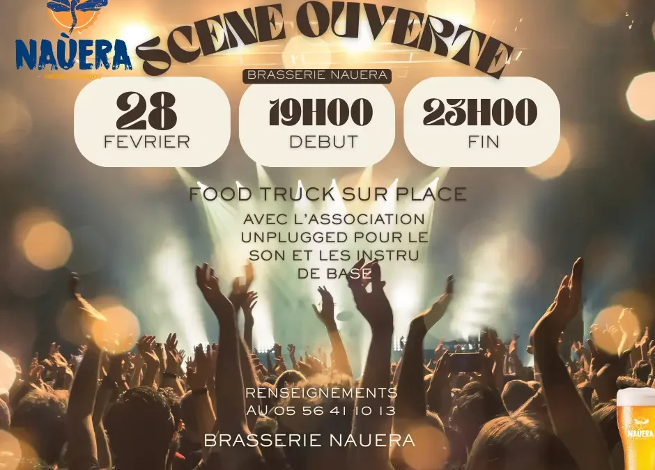 Scène ouverte à la brasserie Nauera – février 2026